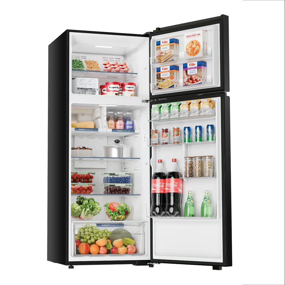 Haier 475L I 2 Star I Graphite Black I Double Door Refrigerator